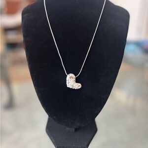 Swarovski “Alana” Elegant Silver Heart Necklace